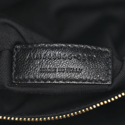 Saint Laurent Grain de Poudre Matelasse Chevron Medium Tribeca Shopping Bag Black 8 of 11
