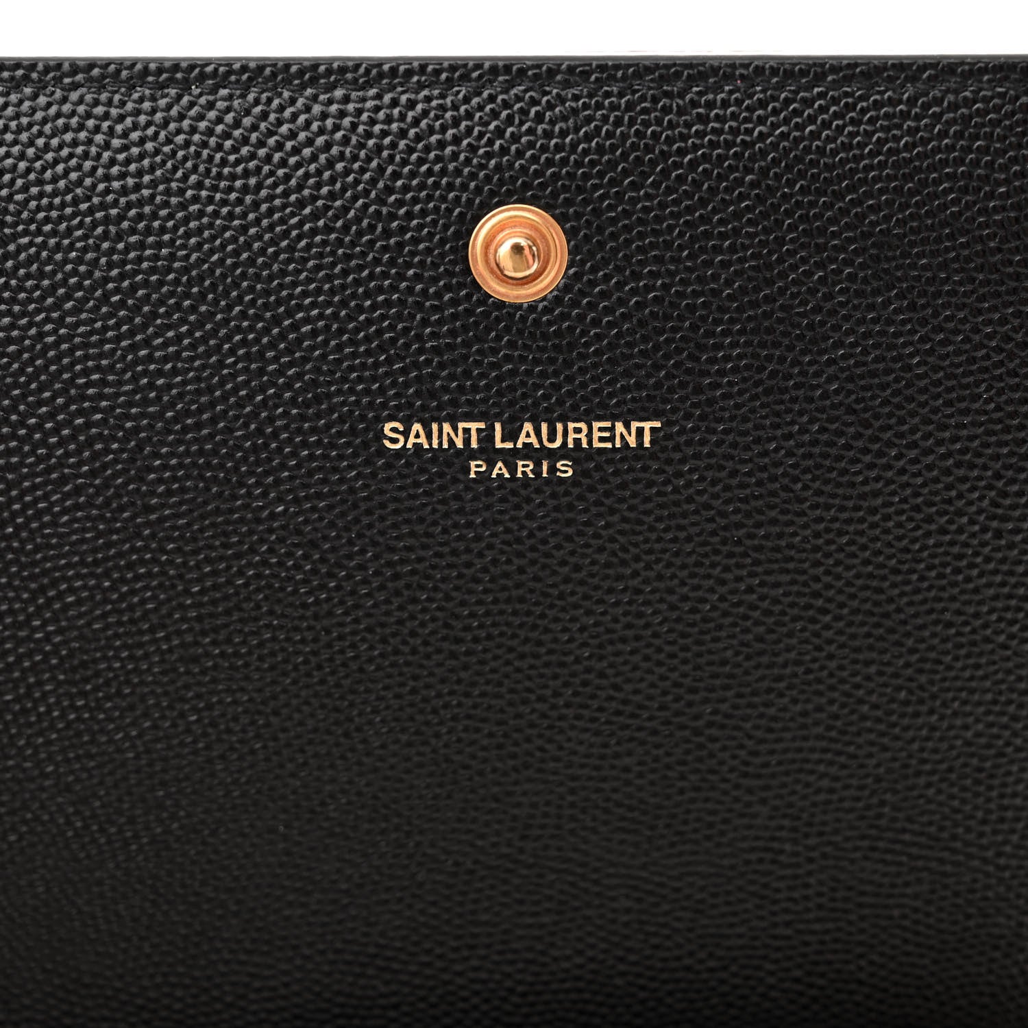 Saint Laurent Grain De Poudre Monogram Chain Wallet Black 6 of 12