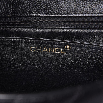 Chanel Caviar Quilted Jumbo Kelly Flap Black 6 of 11