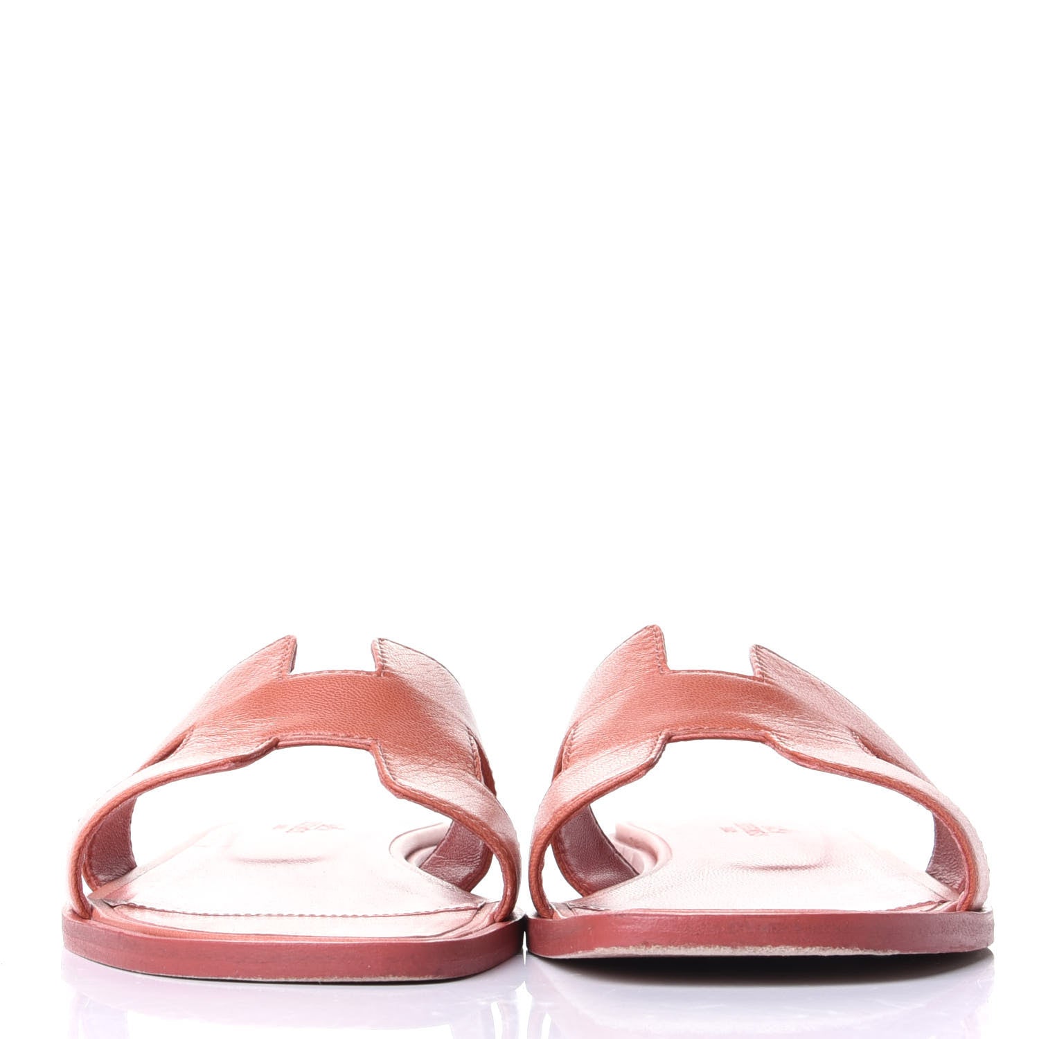 Hermes Box Calfskin Oran Sandals 37.5 2 of 10