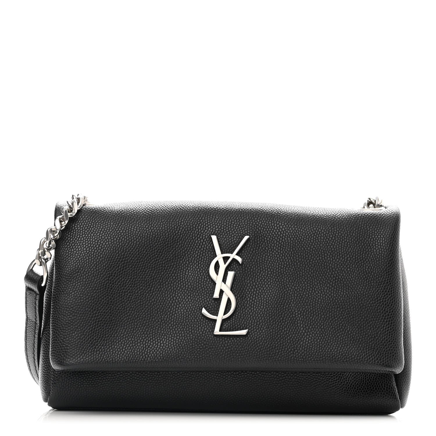 Saint Laurent Grain De Poudre Monogram Toy West Hollywood Fold-Over Bag Black 1 of 11