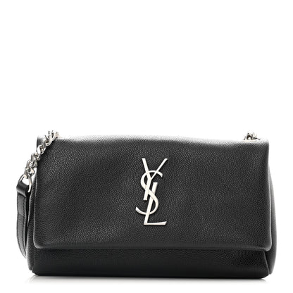Saint Laurent Grain De Poudre Monogram Toy West Hollywood Fold-Over Bag Black 1 of 11
