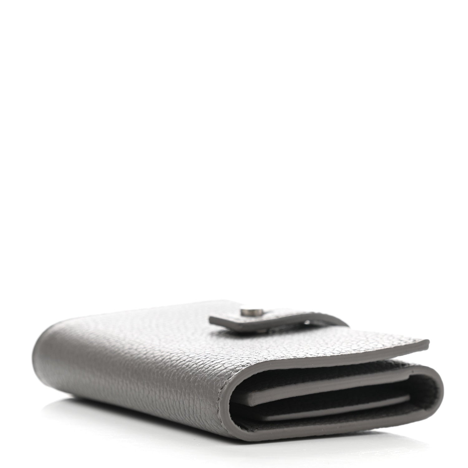 Saint Laurent Grained Calfskin Key Holder Wallet Grey 4 of 8