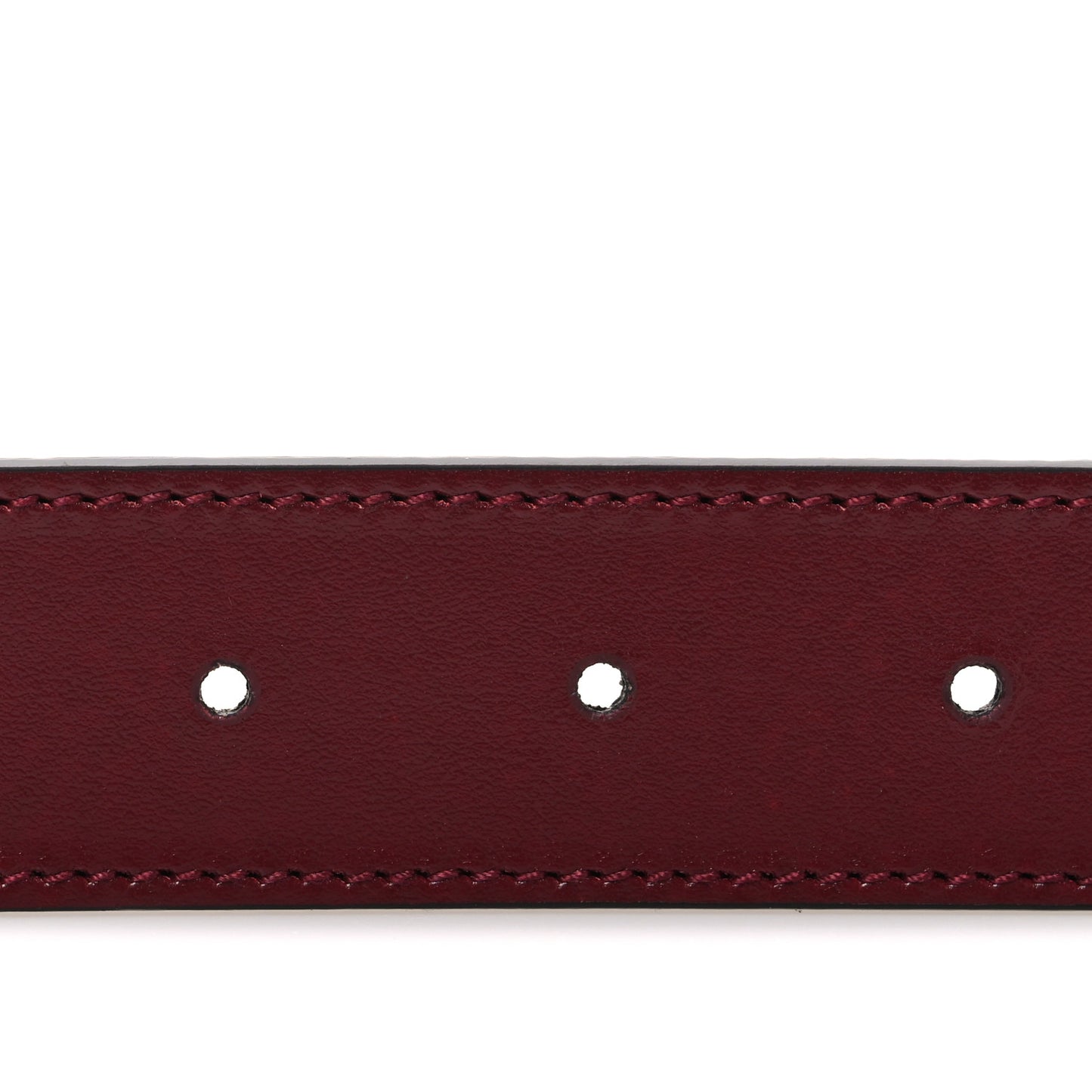 GG Supreme Monogram Plutone Calfskin Double G Reversible 30mm Belt 80 32 Beige Ebony Rosso Ancora