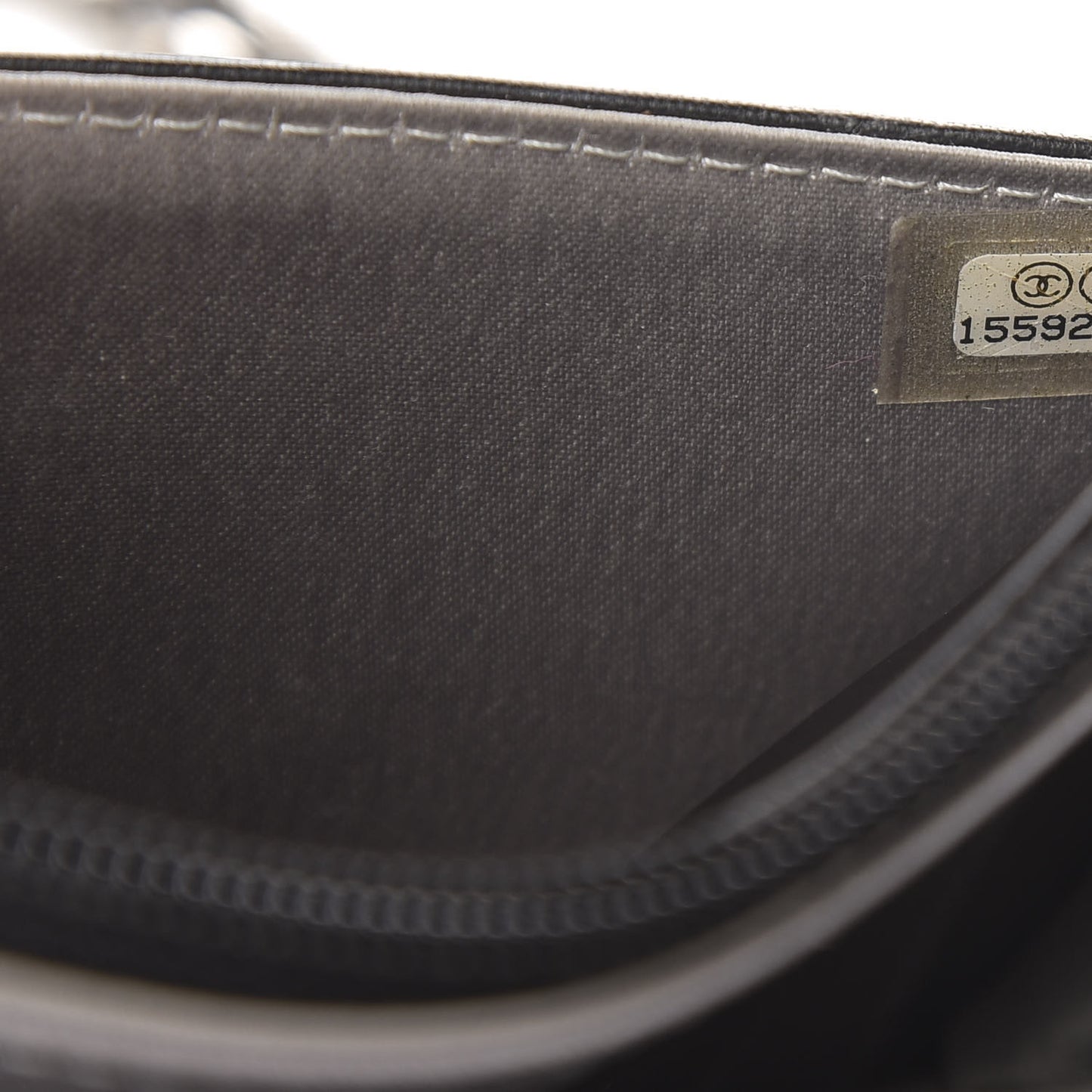 Goatskin Camellia Embossed Wallet on Chain WOC Black