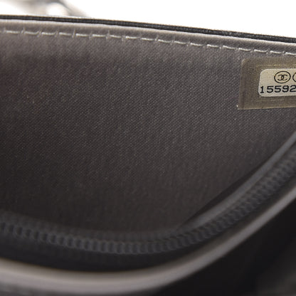 Chanel Goatskin Camellia Embossed Wallet on Chain WOC Black 8 of 15