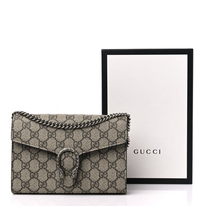 Gucci GG Supreme Monogram Mini Dionysus Chain Wallet Beige Black 12 of 12