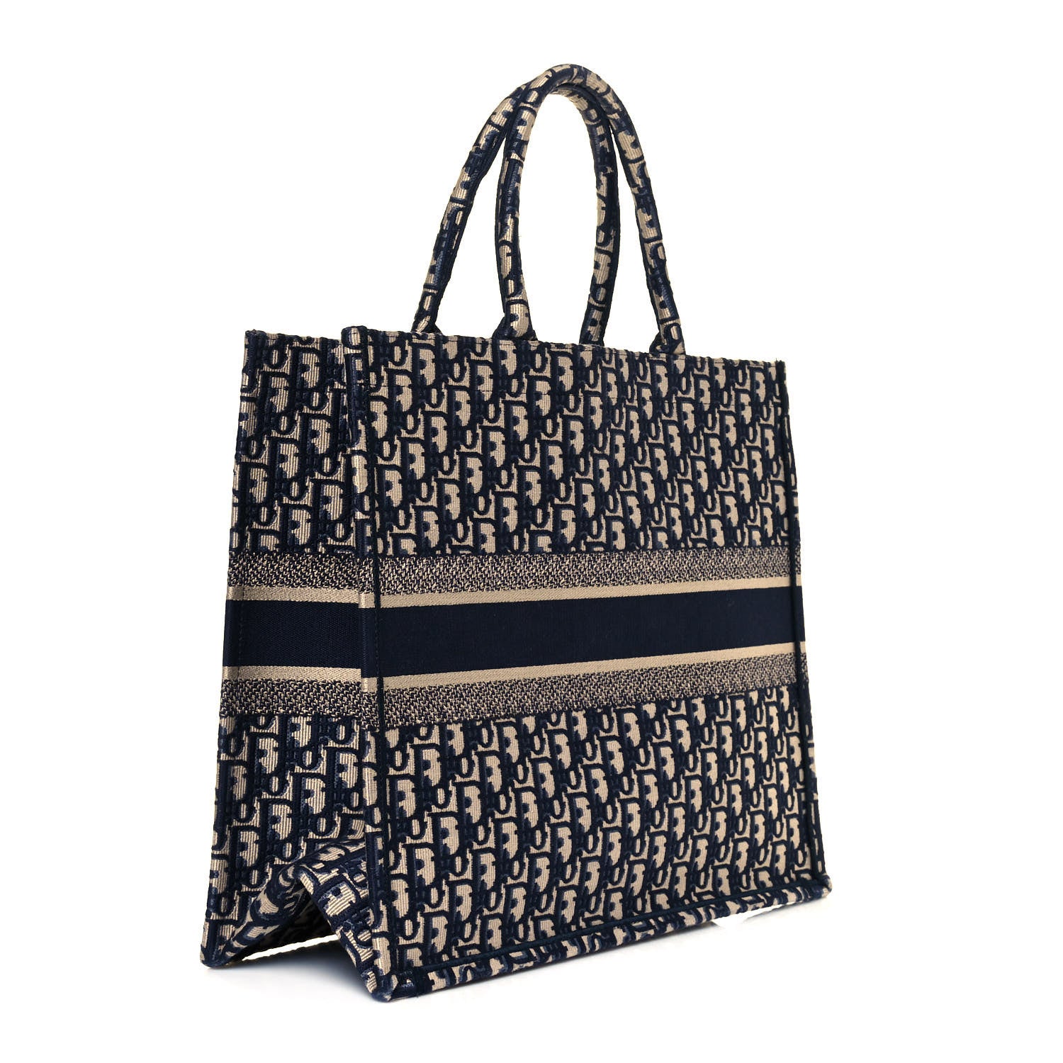 Christian Dior Oblique Book Tote Blue Multicolor 3 of 16
