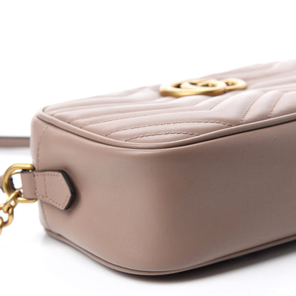 Gucci Calfskin Matelasse Small GG Marmont Chain Shoulder Bag Porcelain Rose 6 of 11