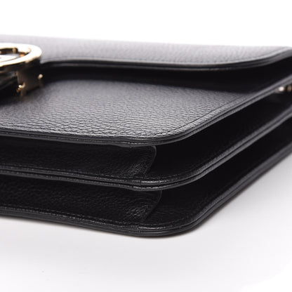 Gucci Dollar Calfskin Interlocking G Shoulder Bag Black 6 of 10