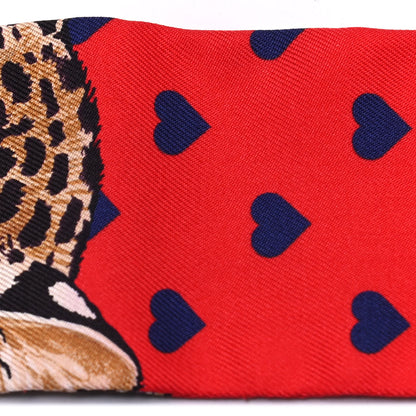Hermes Silk Jungle Love Love Twilly Rouge Marine Fauve 4 of 4