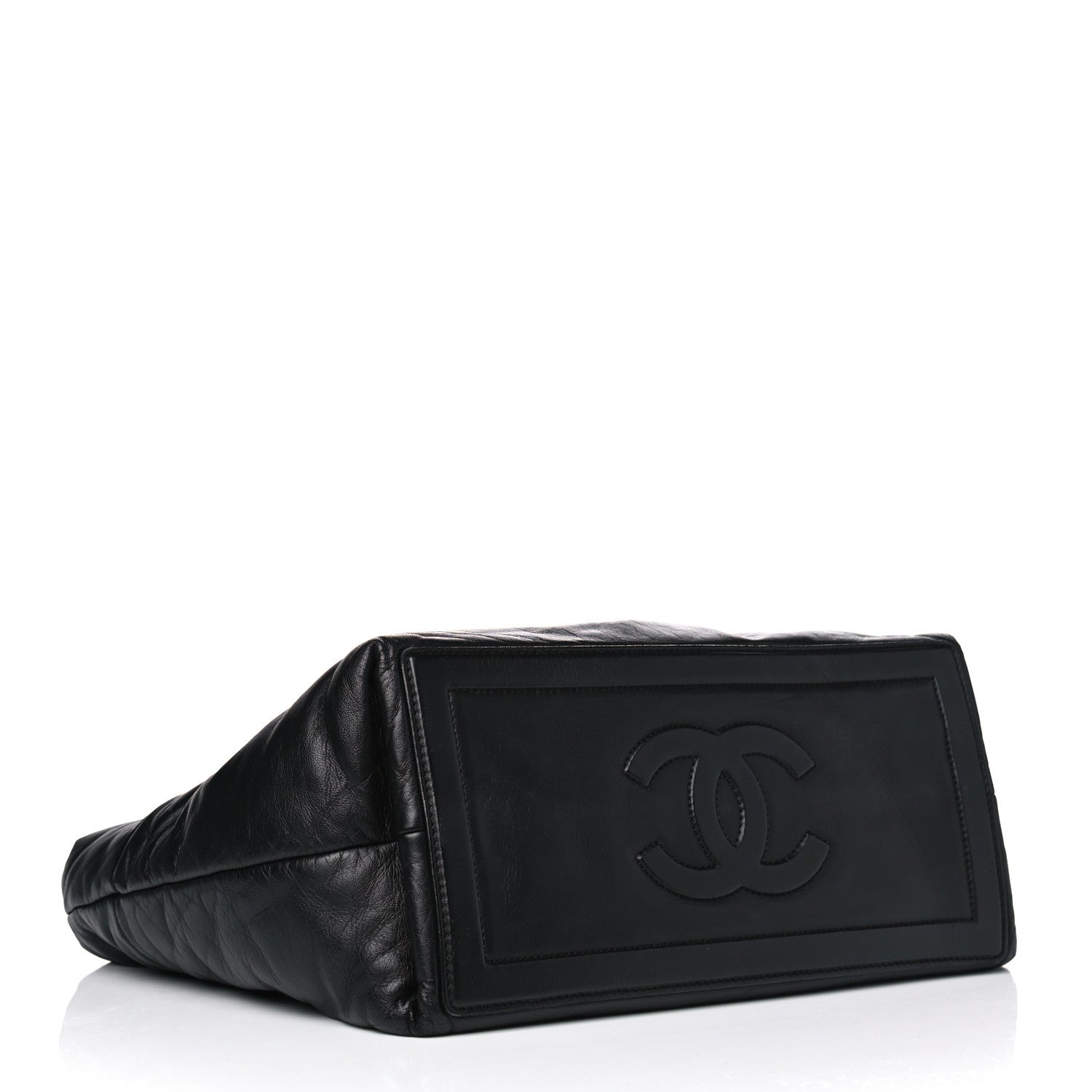 Chanel Lambskin Quilted Small Coco Cocoon Reversible Tote Black 3 of 4