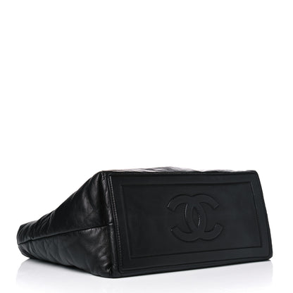 Chanel Lambskin Quilted Small Coco Cocoon Reversible Tote Black 3 of 4