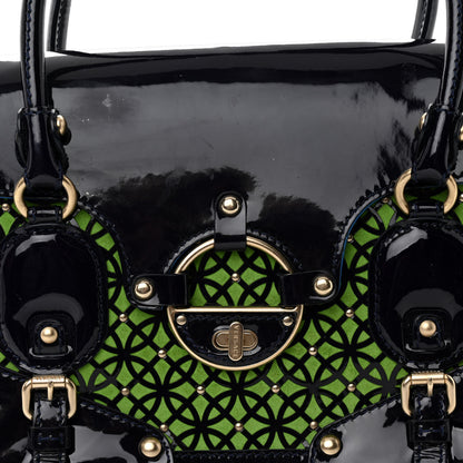 Versace Patent Suede Carla Handle Bag 8 of 11