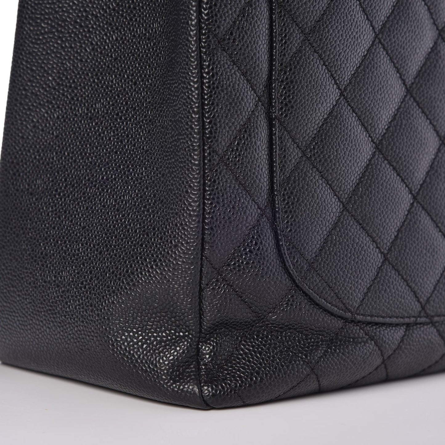 Caviar Quilted Grand Shopping Tote GST Black
