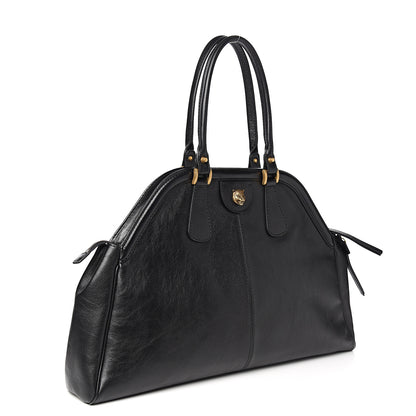 Gucci Calfskin Large Re(Belle) Top Handle Bag Black 2 of 9