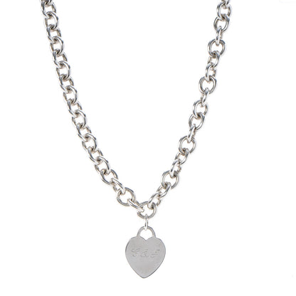 Tiffany Sterling Silver Heart Tag Necklace 1 of 6