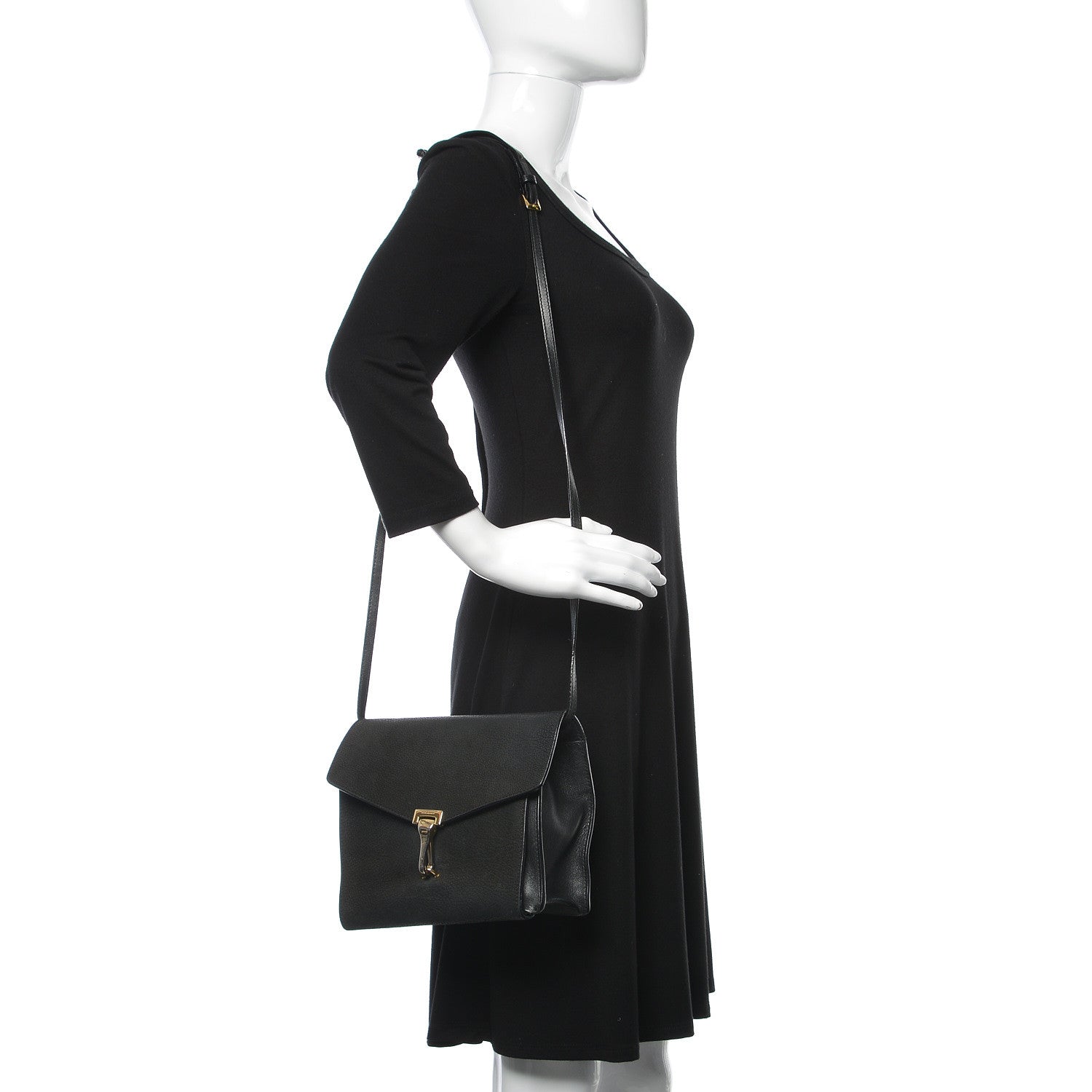 Burberry Grainy Nubuck Small Macken Crossbody Bag Black 2 of 12