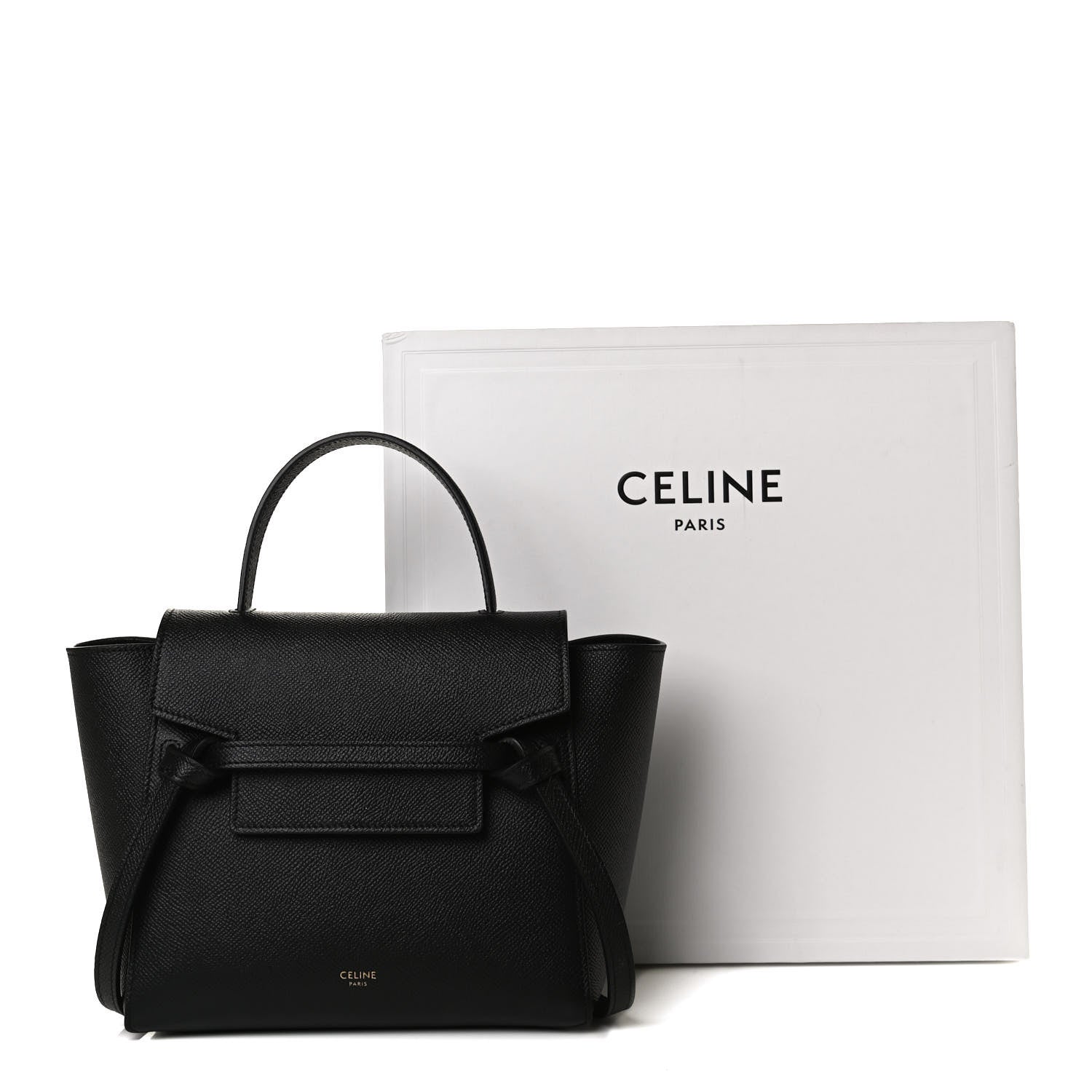 Celine Grained Calfskin Nano Belt Bag Black 14 of 14