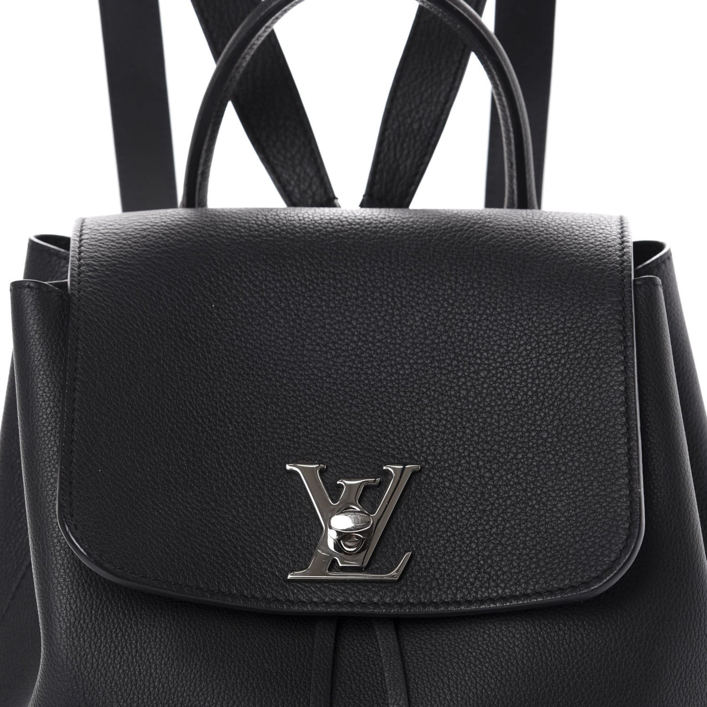 Calfskin Lockme Backpack Black
