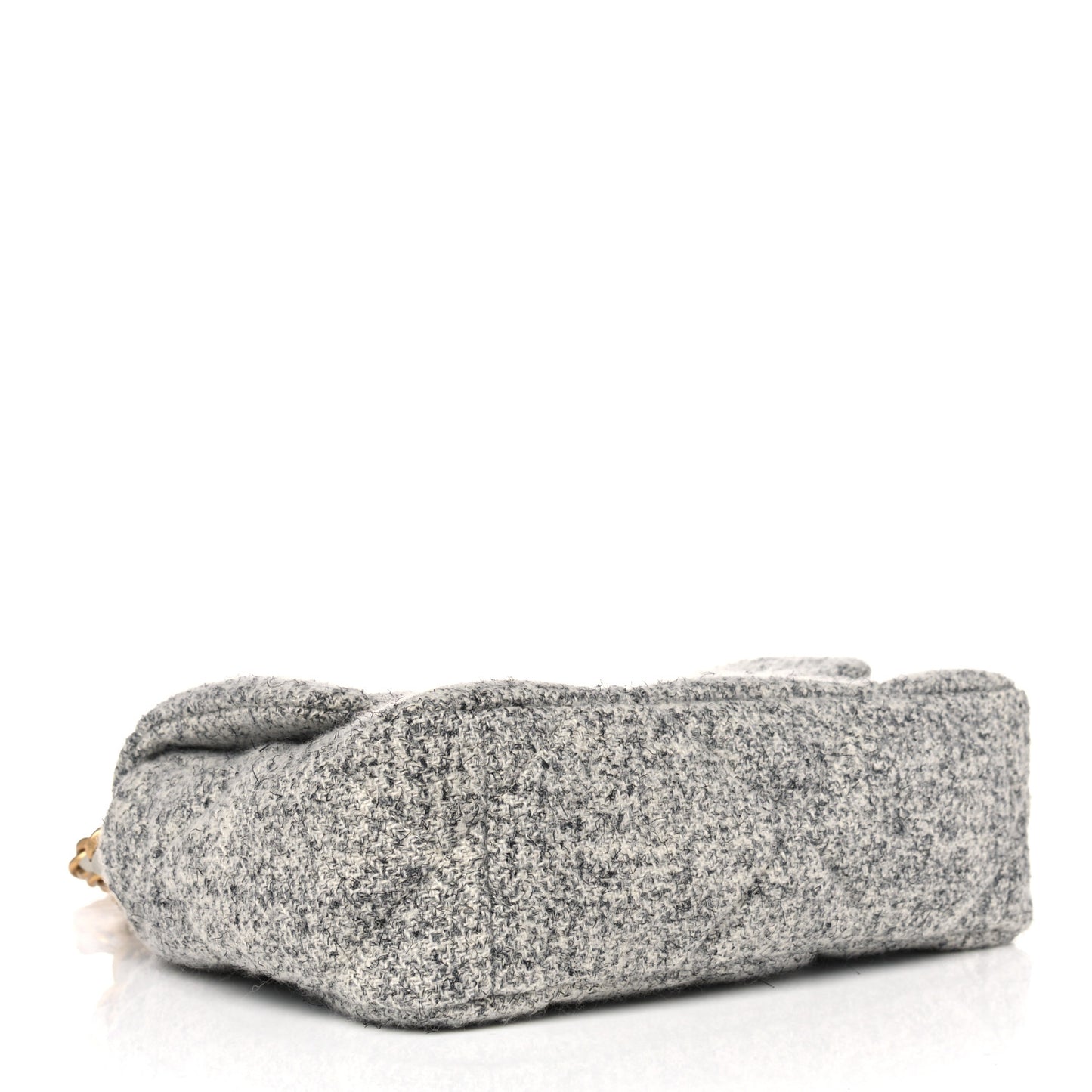 Tweed Quilted Medium Chanel 19 Flap Grey Ecru