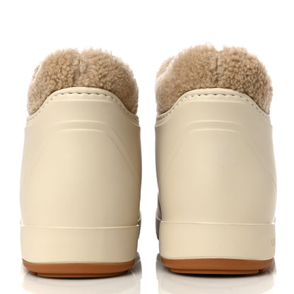 Gucci Rubber Wool Womens Crossy Ankle Boots 41 Mystic White Butterscotch 6 of 12