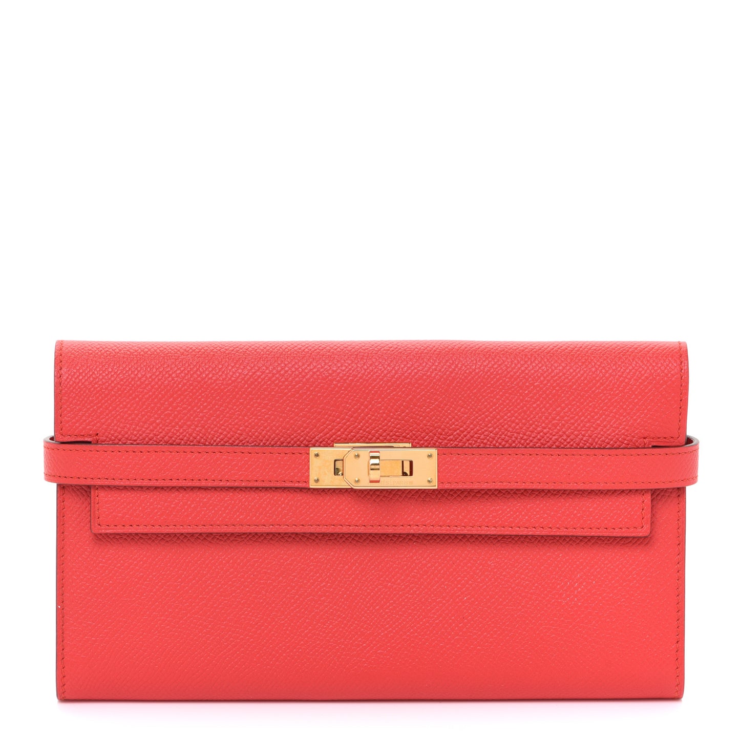 Epsom Kelly Longue Wallet Rouge Tomate