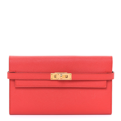 Hermes Epsom Kelly Longue Wallet Rouge Tomate 1 of 7