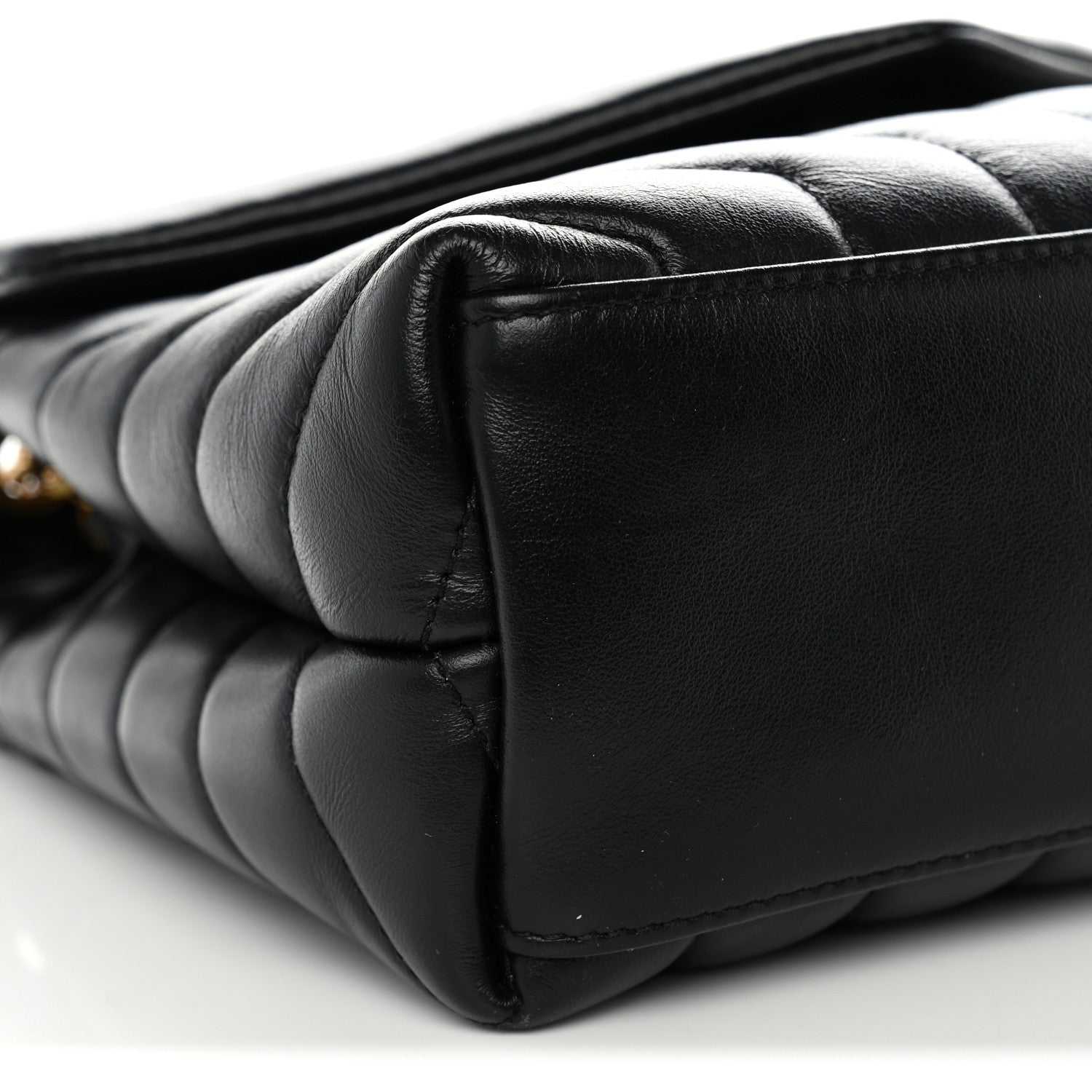 Saint Laurent Calfskin Y Quilted Monogram Small Loulou Chain Satchel Black 8 of 11