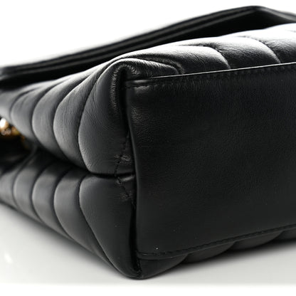Saint Laurent Calfskin Y Quilted Monogram Small Loulou Chain Satchel Black 8 of 11