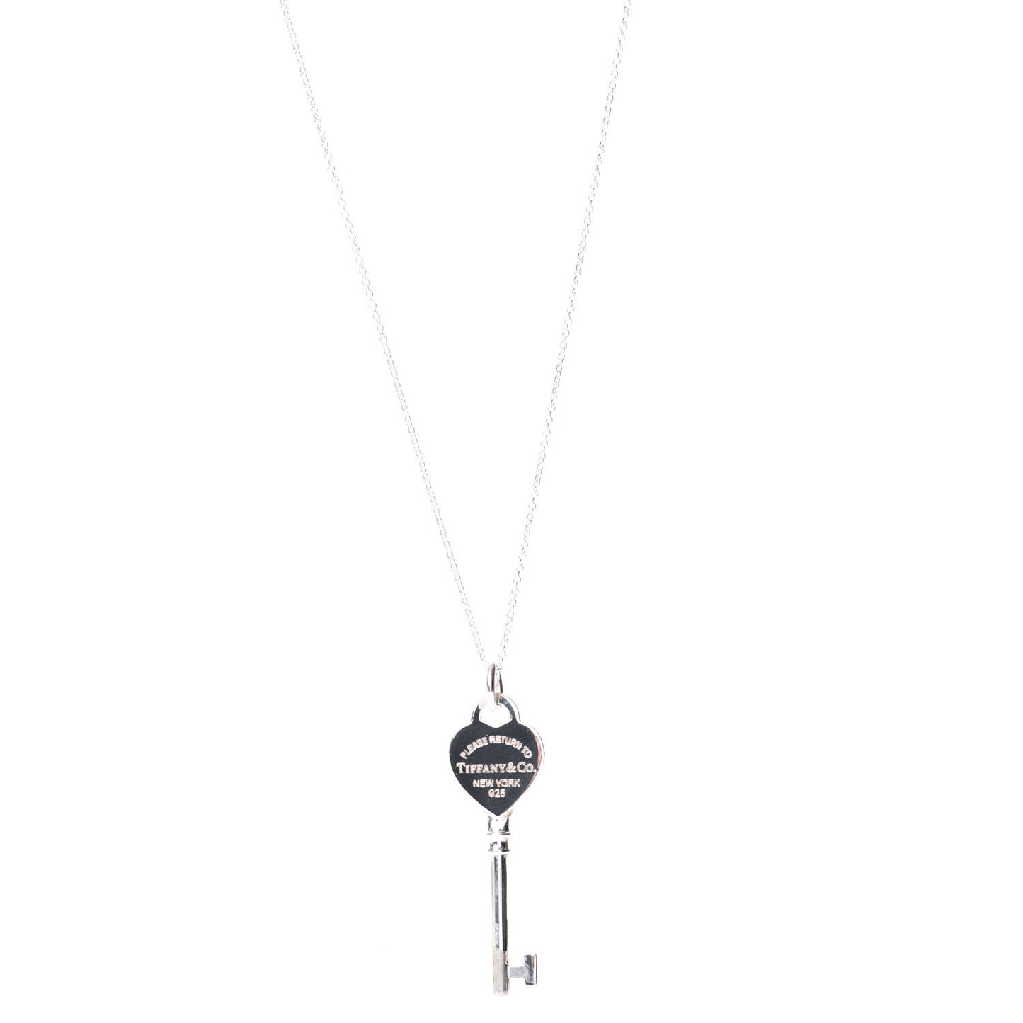 Sterling Silver Return to Tiffany Heart Key Pendant Necklace