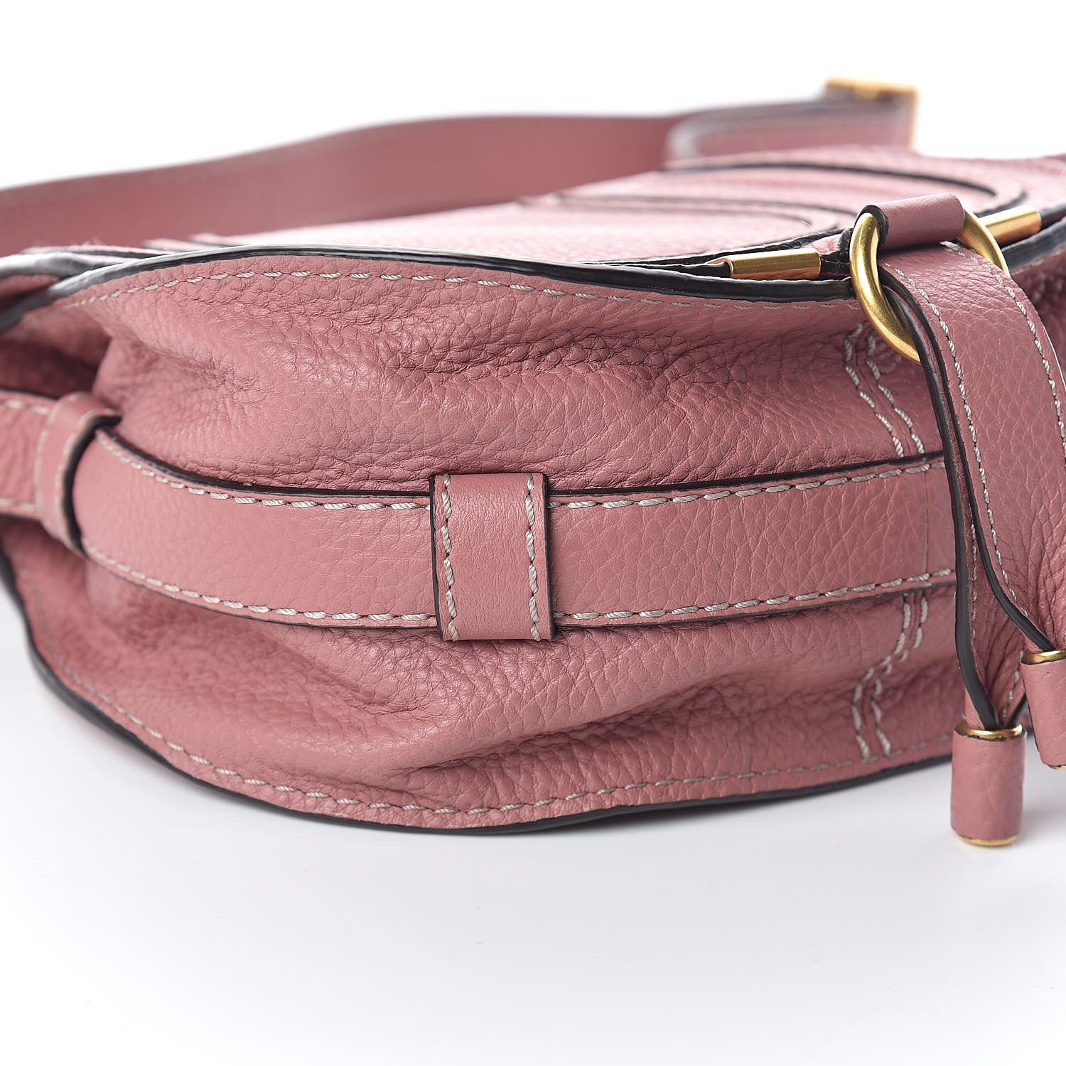Chloe Calfskin Mini Marcie Round Crossbody Bag Rusty Pink 7 of 8