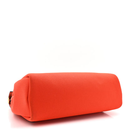 Hermes Vache Hunter Toile Herbag Zip Retourne 31 PM Orange Mecano Rouge H 5 of 15