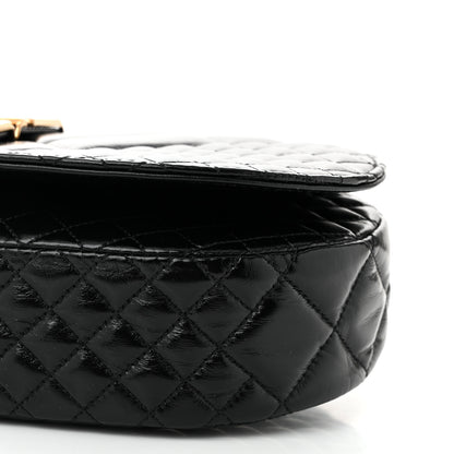 Versace Calfskin Quilted Greca Goddess Shoulder Bag Black 9 of 10