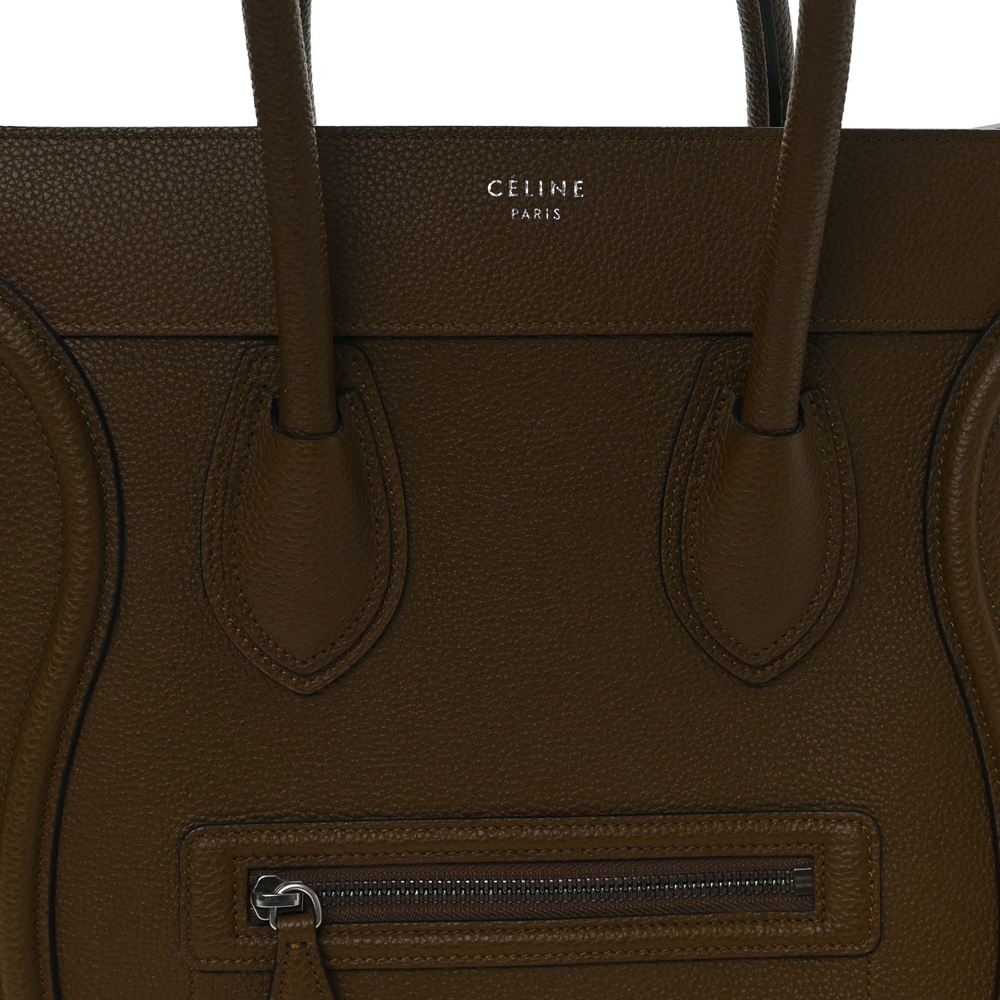 Drummed Calfskin Mini Luggage Brown