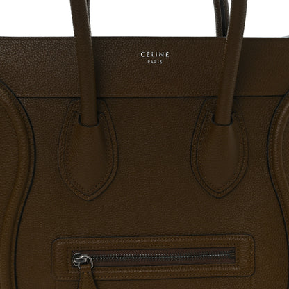Celine Drummed Calfskin Mini Luggage Brown 7 of 9