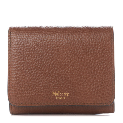 Mulberry Small Classic Grain Small Continental French Purse Wallet Oak 1 of 11
