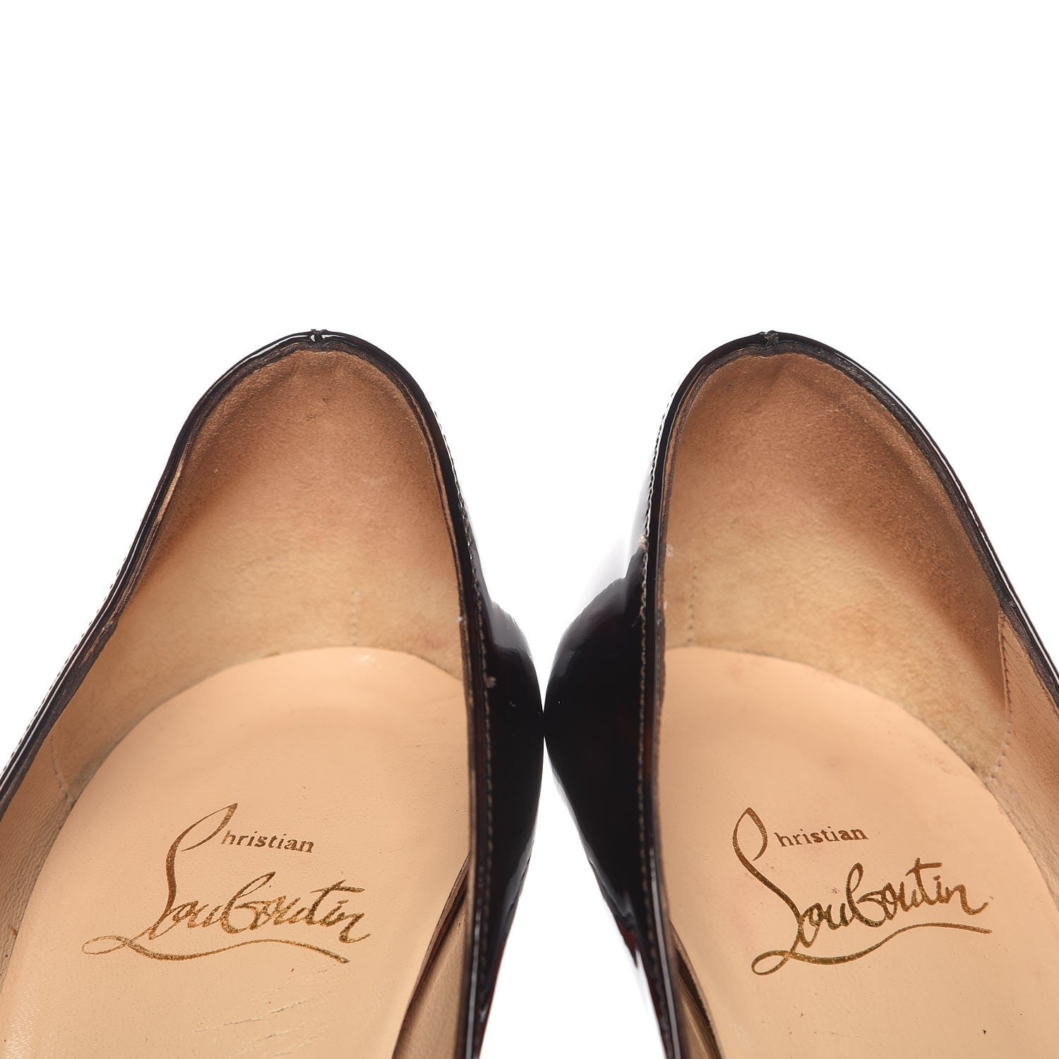 Christian Louboutin Patent Tortoiseshell Lady Peep 150 Pumps 35.5 Tartaruga 9 of 14