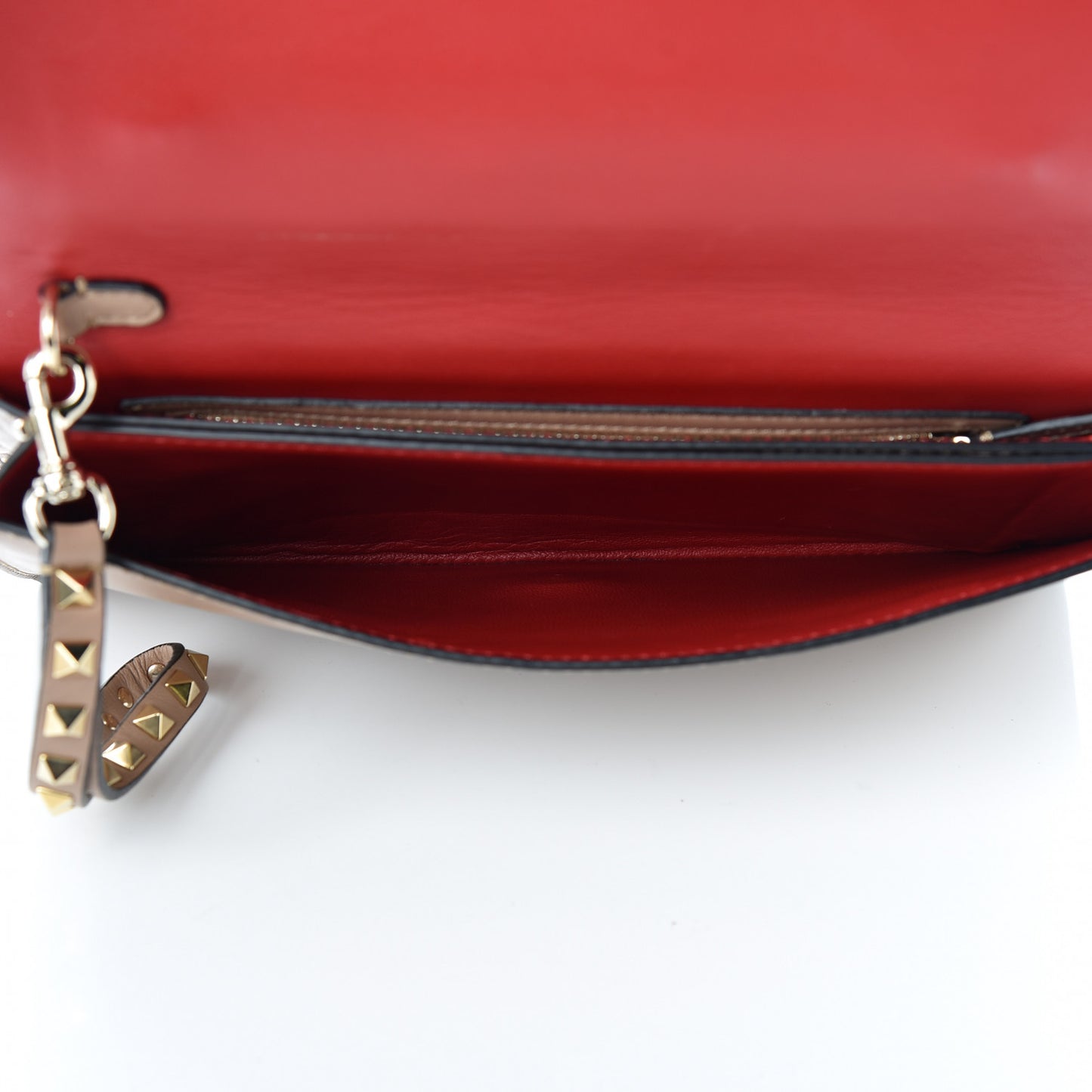 Nappa Rockstud Wristlet Clutch Alpaca