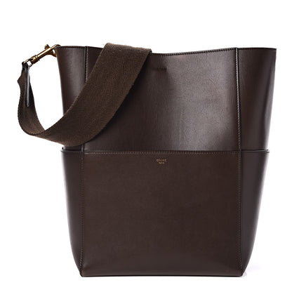Celine Supersoft Calfskin Sangle Bucket Bag Wood 1 of 16