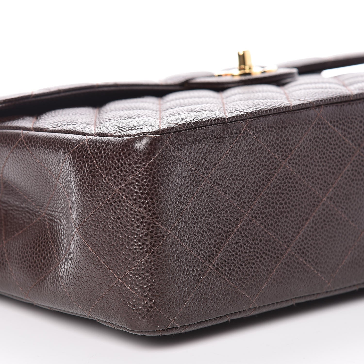 Chanel Caviar Quilted Jumbo Single Flap Brown 8 of 9