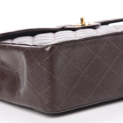 Chanel Caviar Quilted Jumbo Single Flap Brown 8 of 9