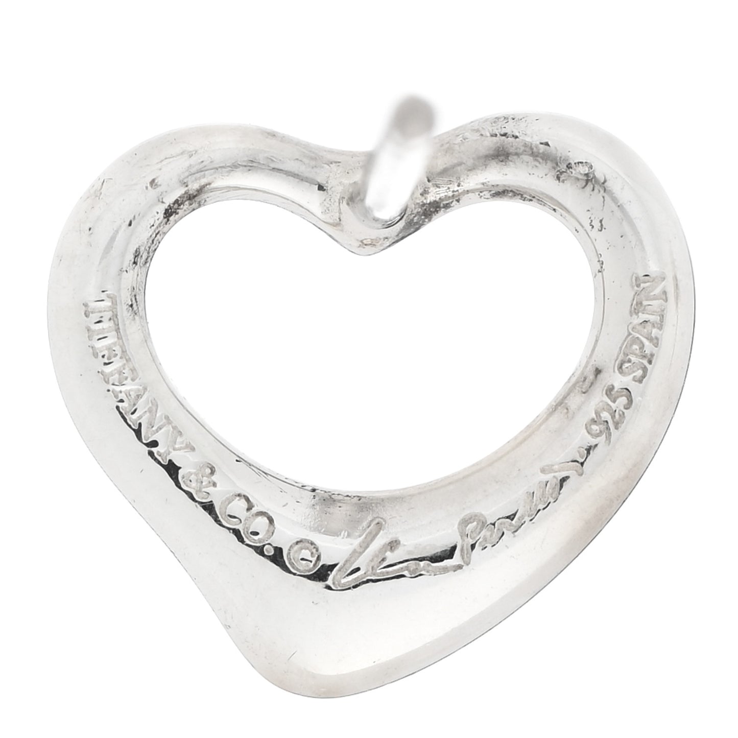 Sterling Silver Elsa Peretti 11mm Open Heart Earrings