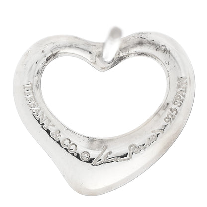 Tiffany Sterling Silver Elsa Peretti 11mm Open Heart Earrings 4 of 5