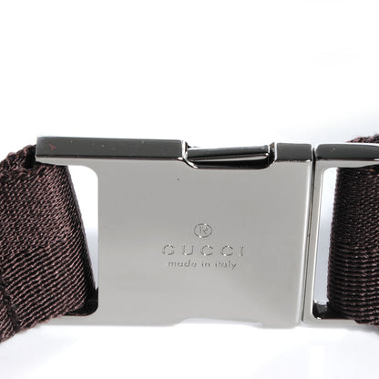 Gucci GG Monogram Web Double Pocket Belt Bag Dark Brown 10 of 10