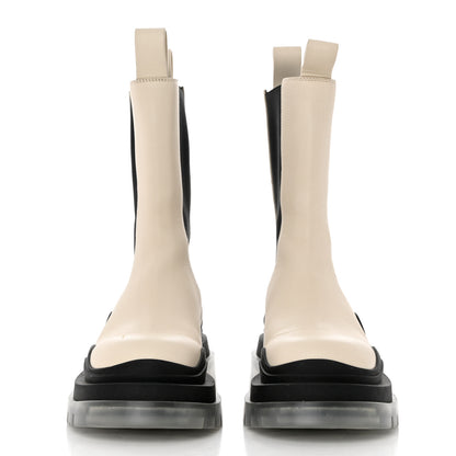 Bottega Veneta Calfskin The Tire Chelsea Boots 35.5 Wax Black Transparent 2 of 8