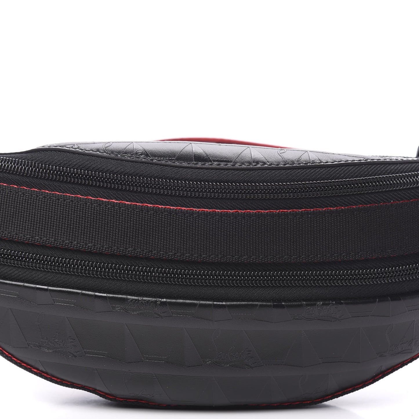 Calfskin Pyramid Embossed Parisnyc Belt Bag Black