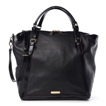 Burberry Calfskin Perforated Ellers Satchel Black 1 of 14