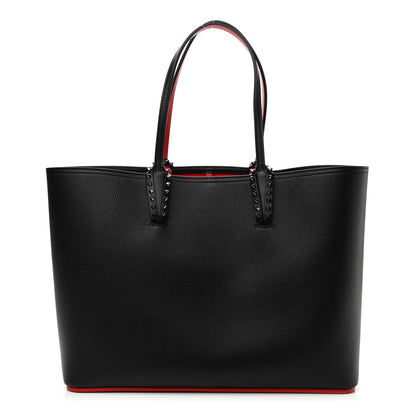 Christian Louboutin Calfskin Spikes Small East West Cabata Tote Black 3 of 9