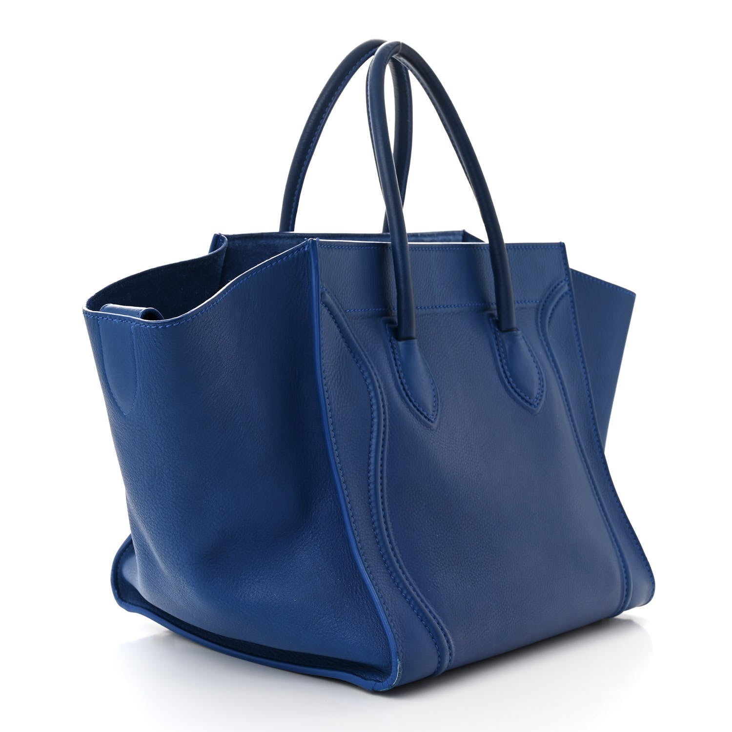 Celine Supple Calfskin Medium Phantom Luggage Royal Blue 3 of 18